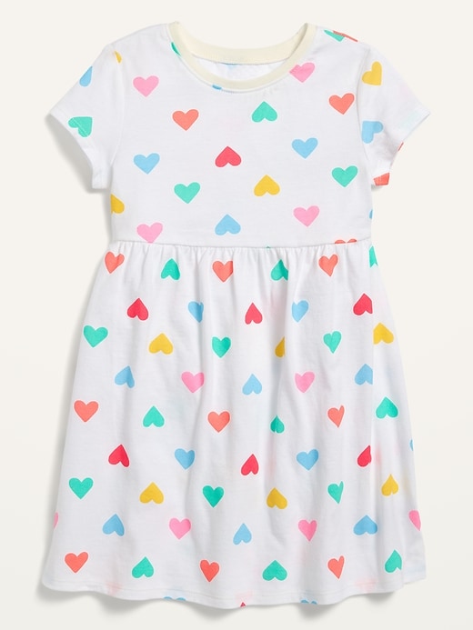 View large product image 1 of 1. Fit & Flare Short-Sleeve Jersey Dress for Toddler Girls