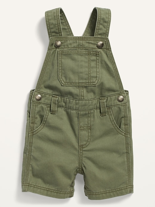 View large product image 1 of 1. Unisex Pop-Color Shortalls for Baby