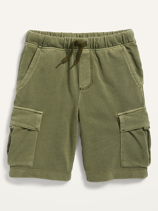 View large product image 1 of 1. Specially Dyed French-Terry Cargo Jogger Shorts For Boys