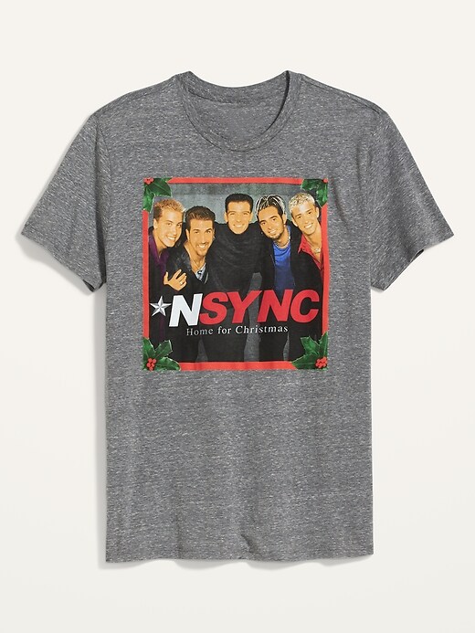*NSYNC™ "Home For Christmas" GenderNeutral Graphic Tee for Adults