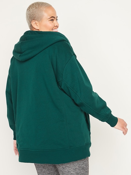 Image number 2 showing, Cozy Oversized Sherpa-Lined Zip Hoodie for Women