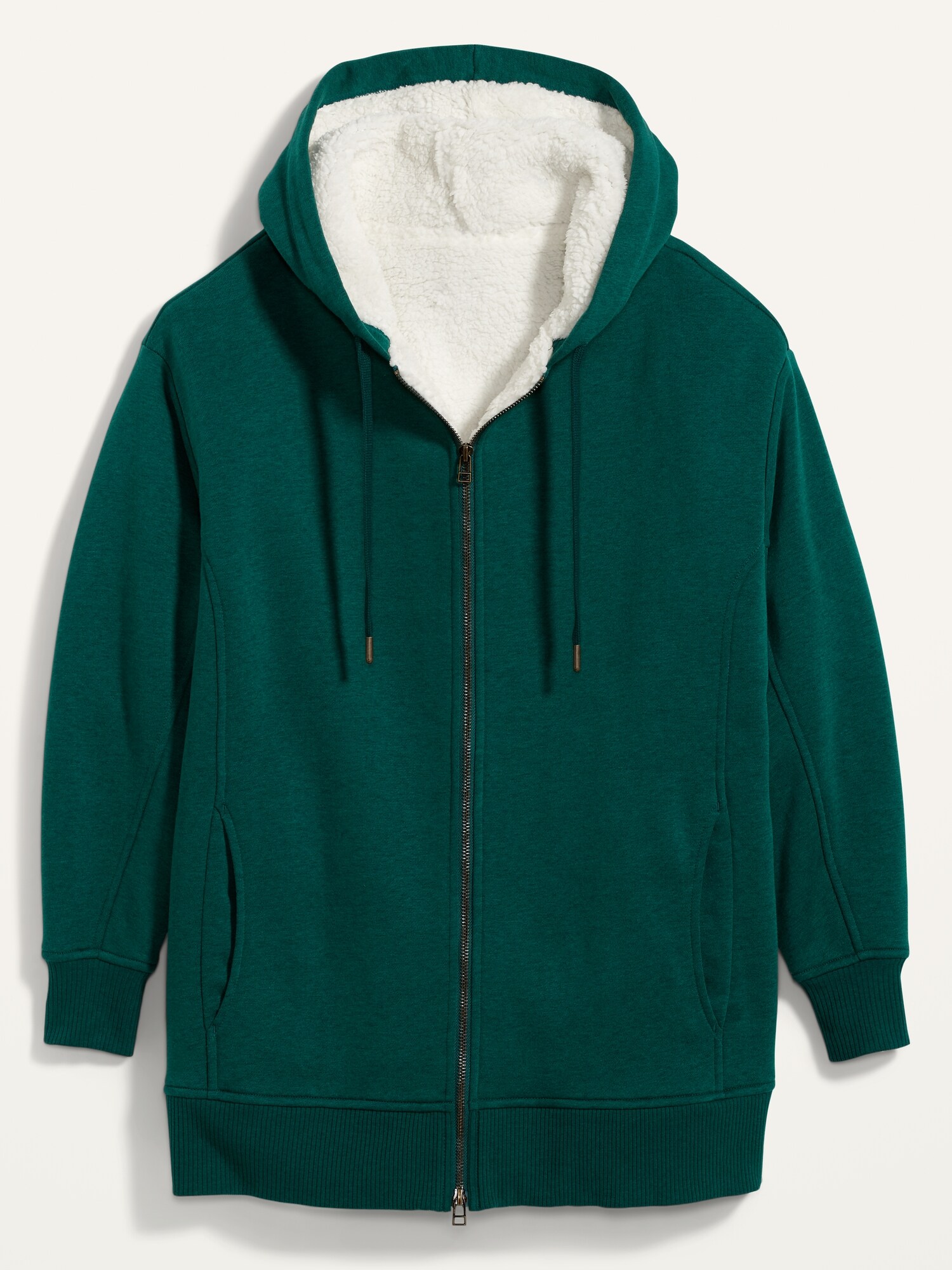 lined sherpa pullover