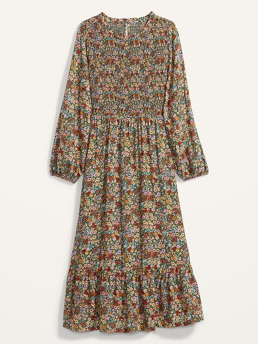Image number 4 showing, Smocked Floral-Print Fit & Flare Midi Dress for Women