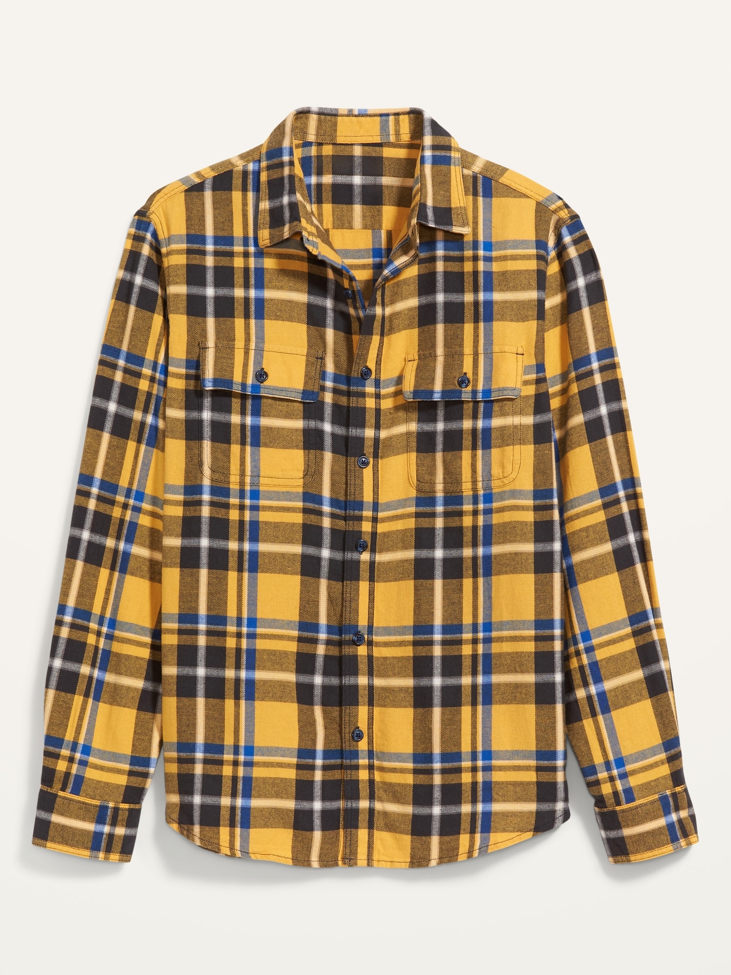 Regular-Fit Built-In Flex Patterned Flannel Shirt for Men | Old Navy