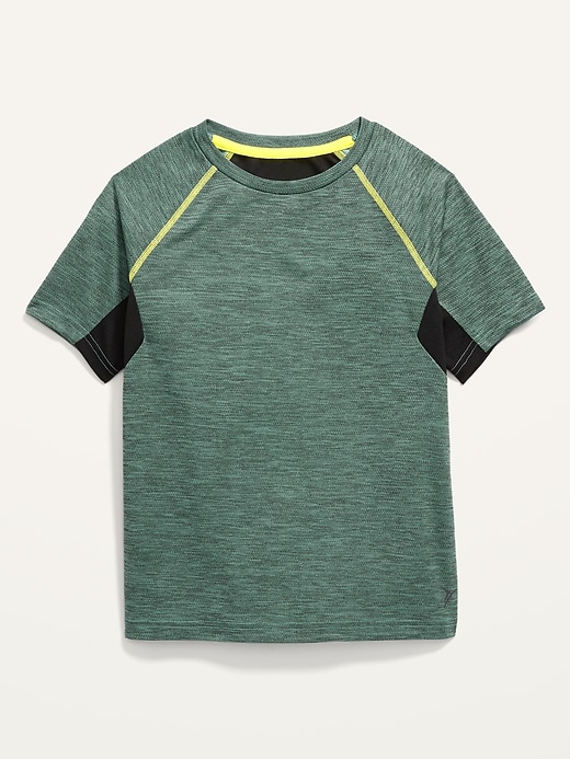 View large product image 1 of 1. Go-Dry Color-Blocked Mesh Performance T-Shirt For Boys