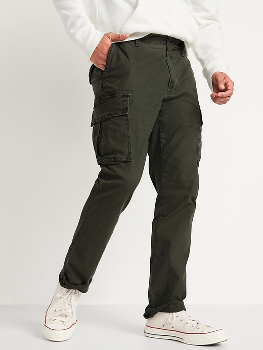 Old Navy - Straight Lived-In Built-In Flex Khaki Cargo Pants for Men