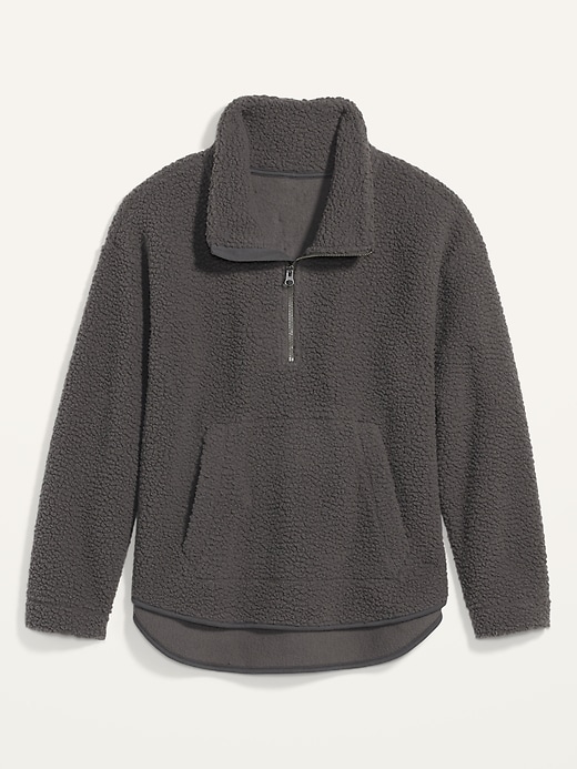 Image number 4 showing, Cozy Sherpa Half-Zip Sweatshirt for Women