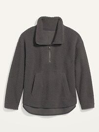 Cozy Sherpa Half-Zip Sweatshirt for Women