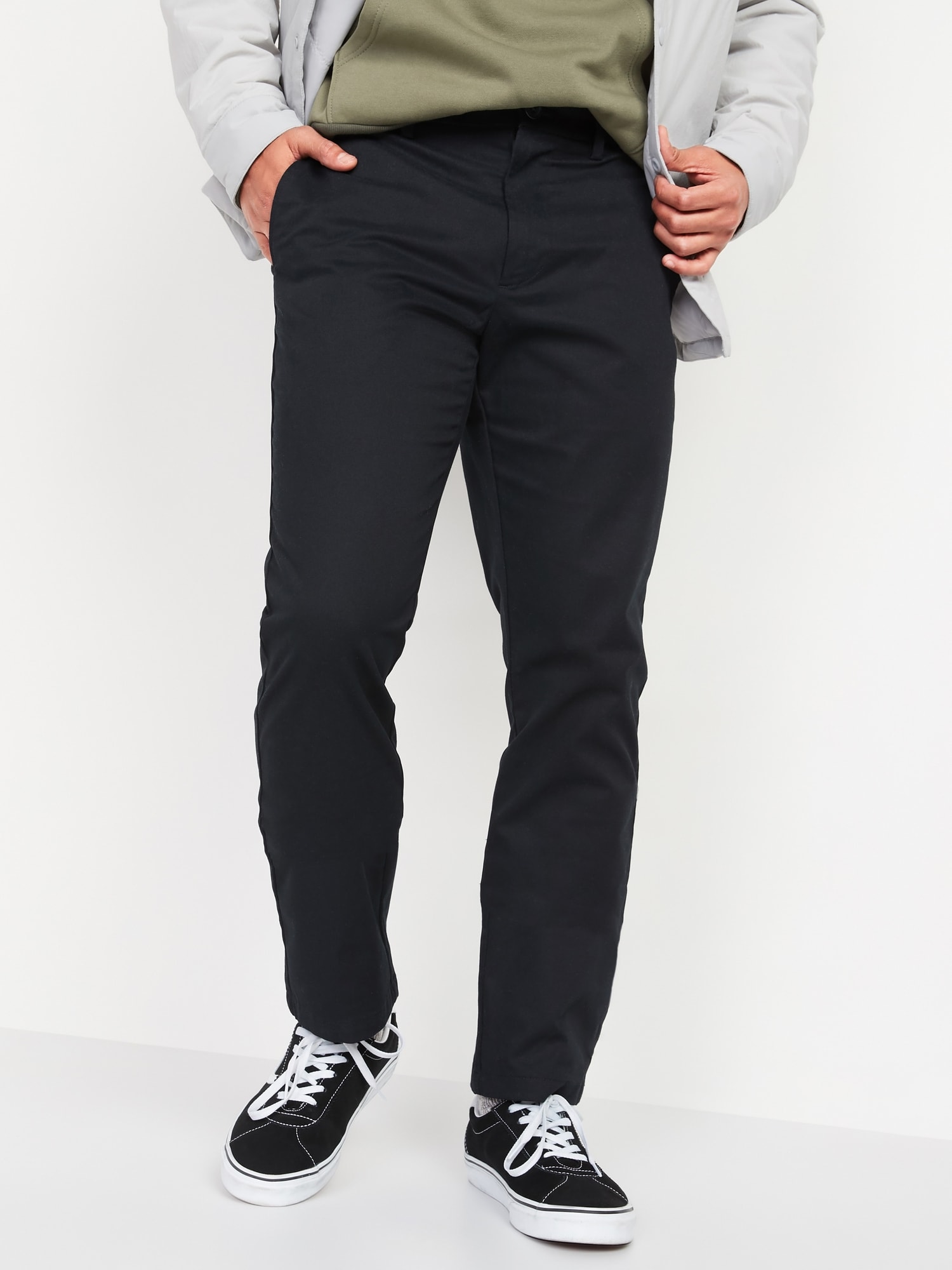 Old Navy Straight Ultimate Built-In Flex Chino Pants black. 1