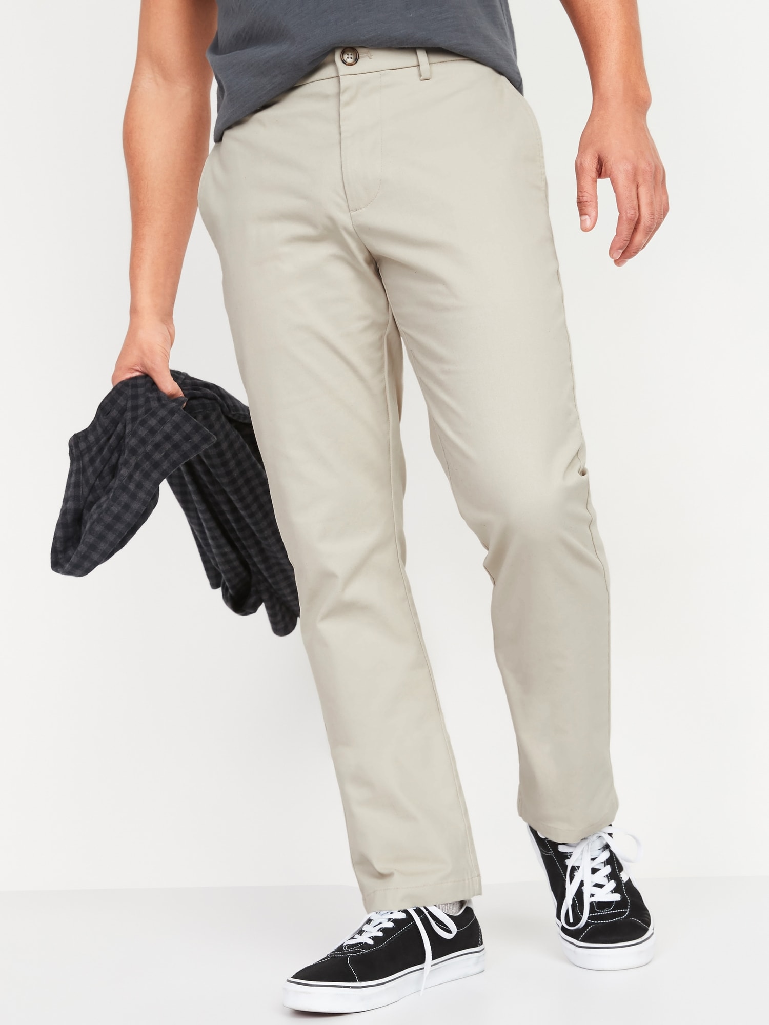 Old Navy Straight Ultimate Built-In Flex Chino Pants beige. 1