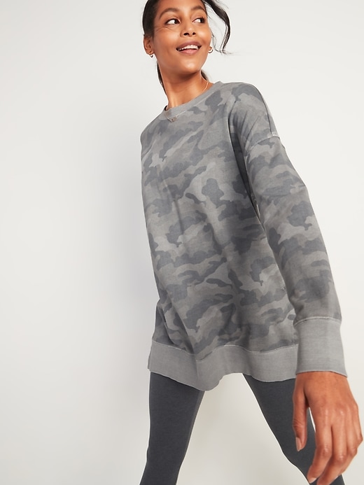 camo oversized sweatshirt