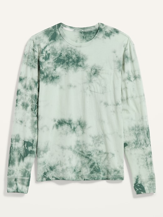 Old Navy Vintage Tie-Dyed Gender-Neutral Long-Sleeve Pocket Tee for Adults. 1