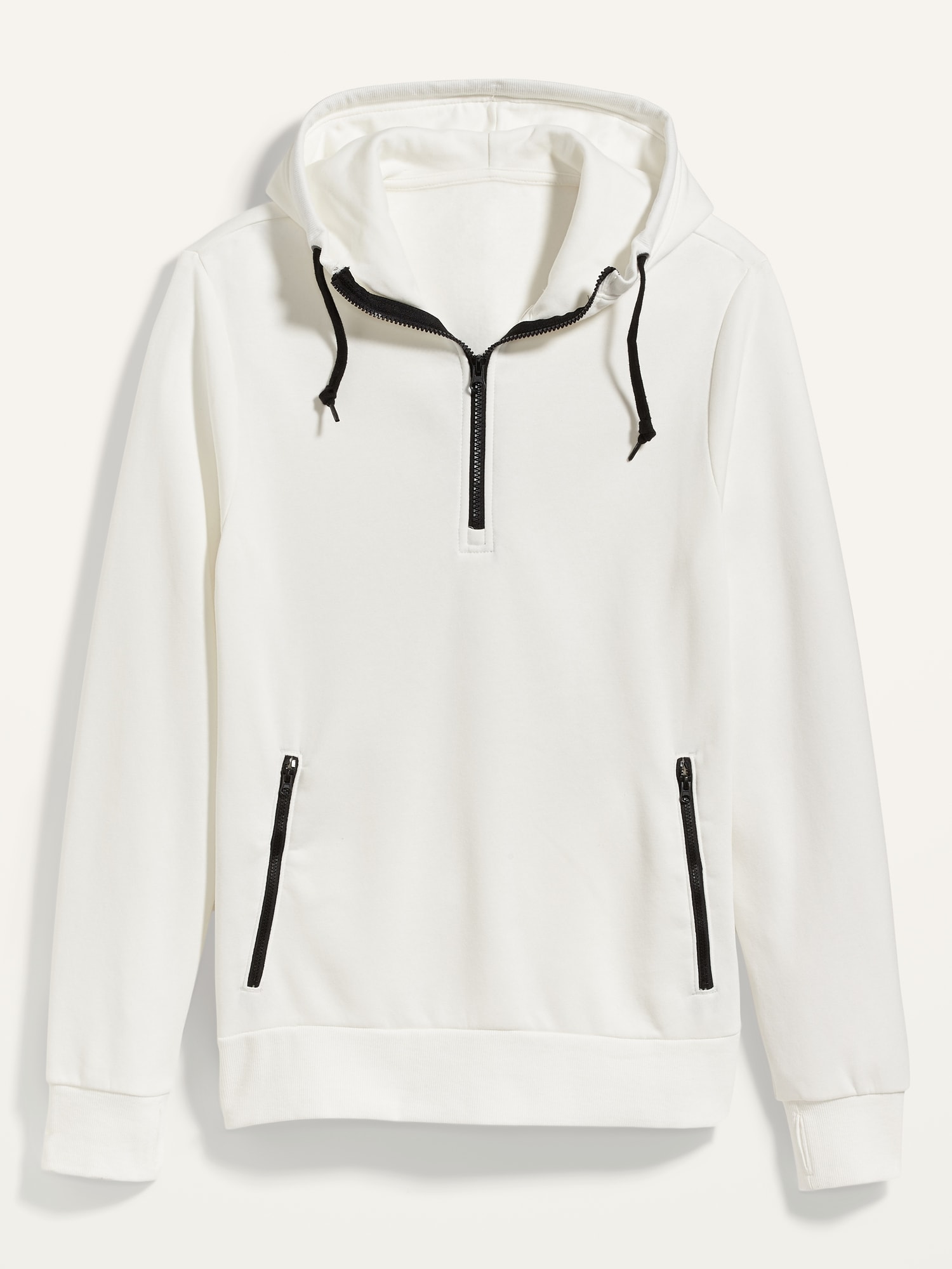 Rib-Knit Quarter Zip Hoodie | Old Navy