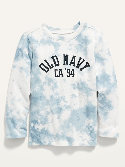 View large product image 1 of 1. Unisex Logo-Graphic Long-Sleeve Tie-Dye Tee for Toddler