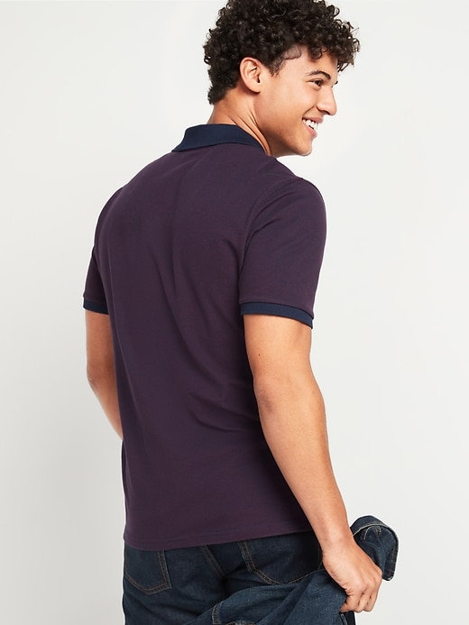 View large product image 2 of 3. Moisture-Wicking Micro-Stripe Pro Polo