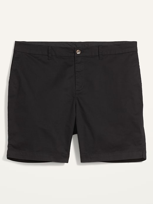 View large product image 1 of 1. High-Waisted Twill Plus-Size Everyday Shorts -- 9-inch inseam