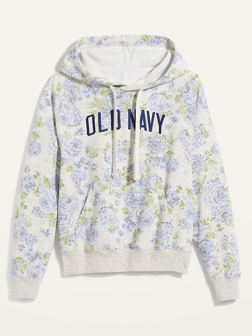 View large product image 1 of 1. Logo-Graphic Floral-Print Pullover Hoodie