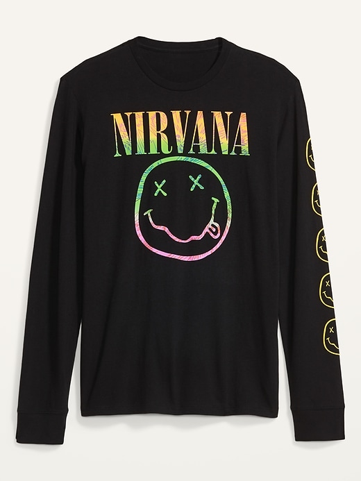 View large product image 2 of 2. Nirvana&#153 Graphic Gender-Neutral Long-Sleeve Tee for Adults