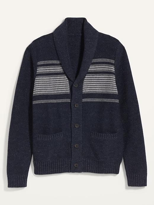 Image number 4 showing, Textured-Stripe Shawl-Collar Button-Front Cardigan Sweater