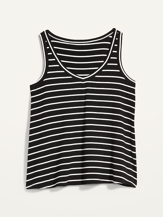 View large product image 2 of 2. Luxe Jersey-Knit V-Neck Tank Top for Women