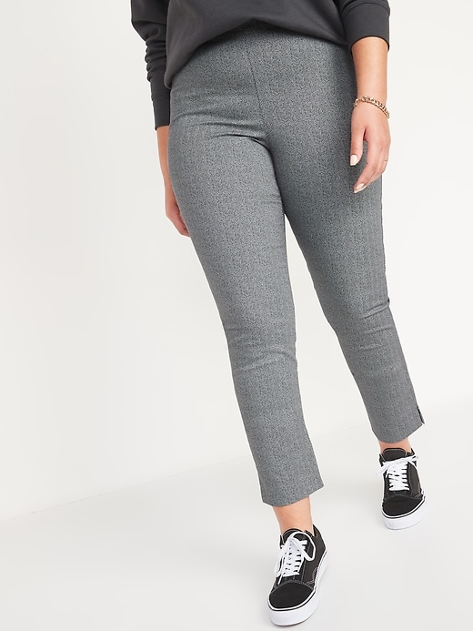 Image number 5 showing, High-Waisted Twill Super Skinny Ankle Pants