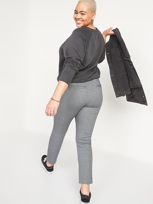 Image number 6 showing, High-Waisted Twill Super Skinny Ankle Pants