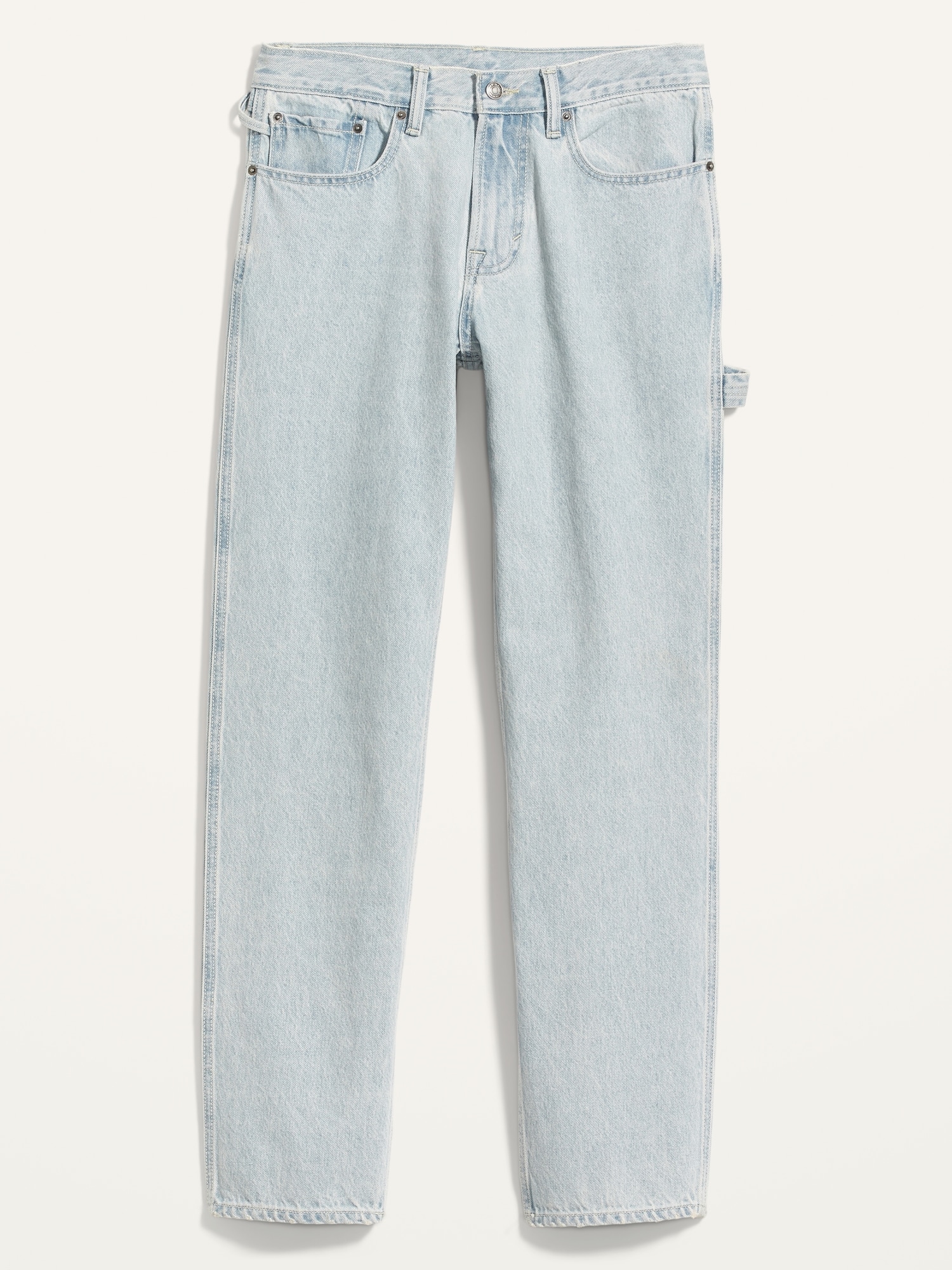 Loose Rigid Non-Stretch Carpenter Jeans for Men