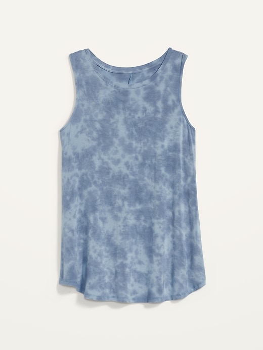 View large product image 2 of 2. Luxe Tie-Dye High-Neck Tank Top for Women