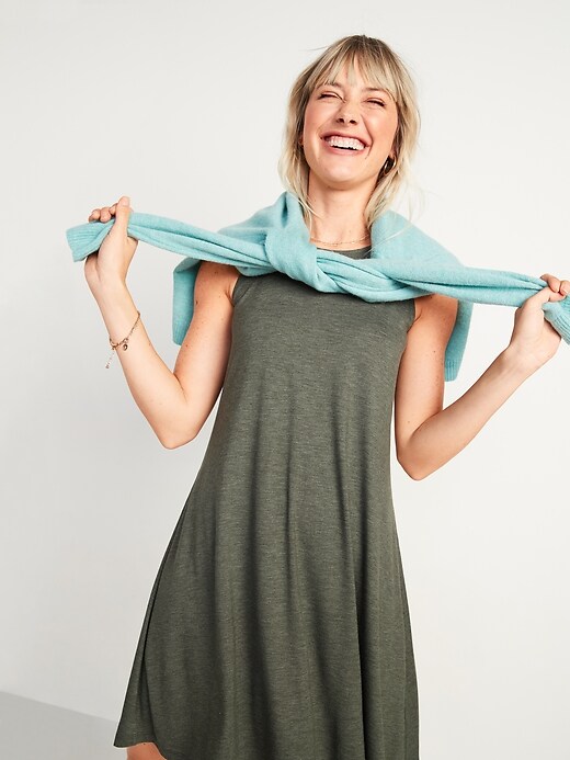 Sleeveless Slub-Knit Swing Dress | Old Navy
