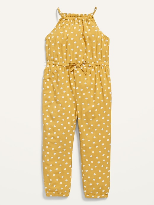 Old Navy Sleeveless Printed Jumpsuit for Toddler Girls yellow. 1