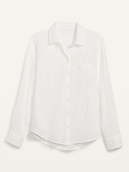 View large product image 1 of 2. Tonal-Embroidered Classic Shirt