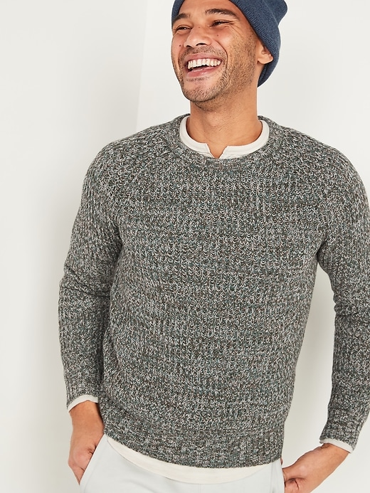 Image number 1 showing, Textured-Rib Fisherman Sweater