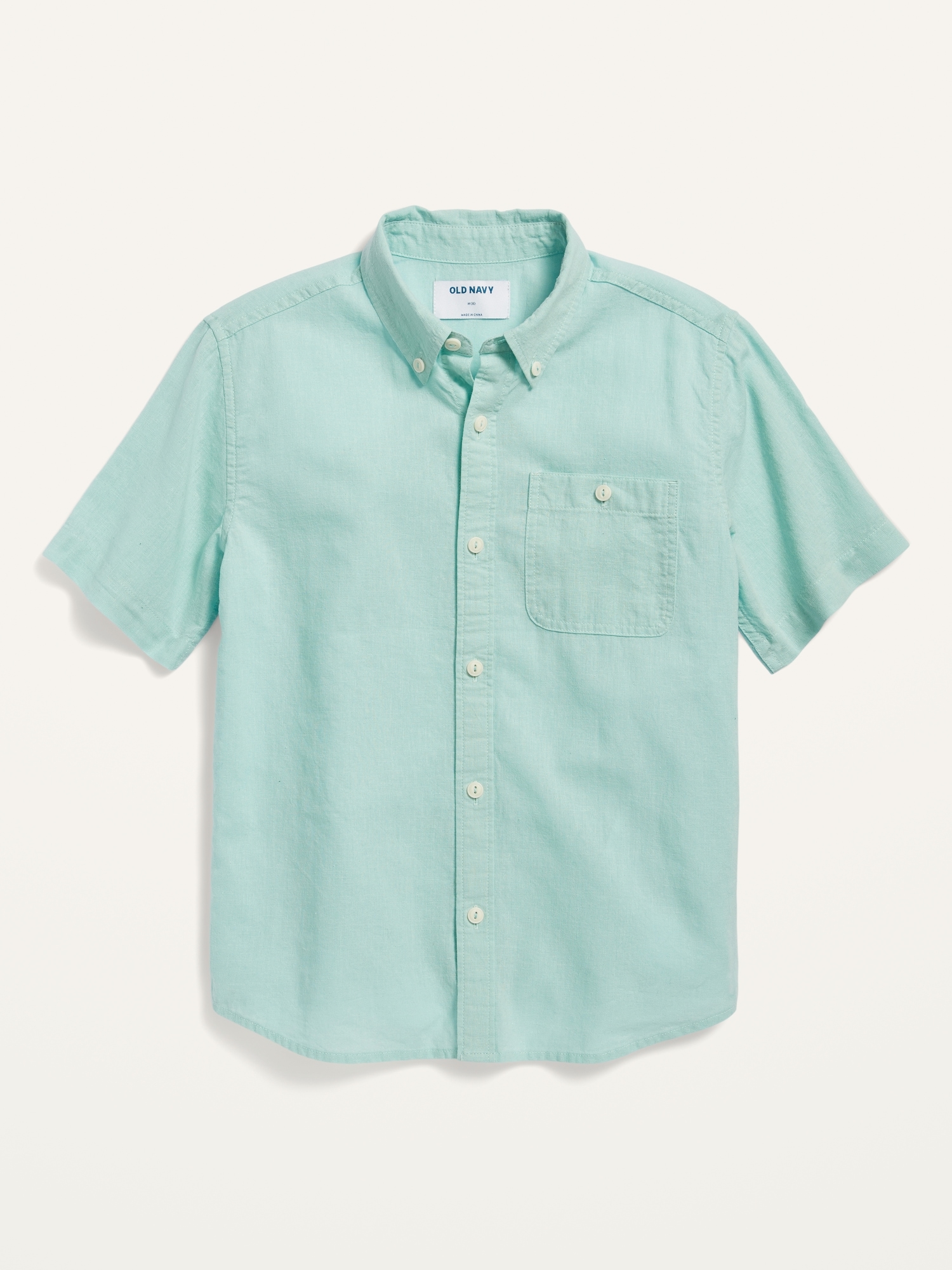 Short-Sleeve Linen-Blend Shirt For Boys | Old Navy