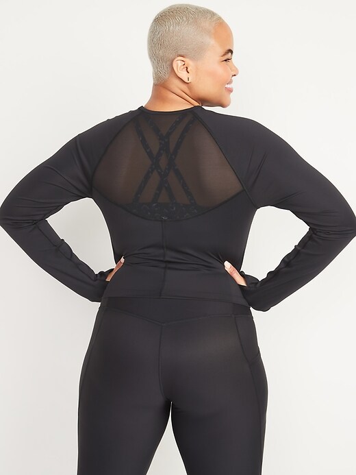 PowerSoft Mesh-Back Long-Sleeve Performance Top for Women | Old Navy