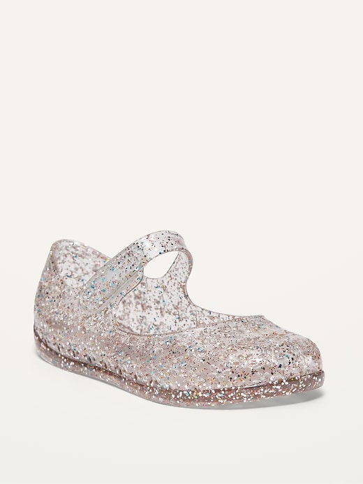 View large product image 1 of 4. Glitter-Jelly Mary-Jane Flats for Toddler Girls