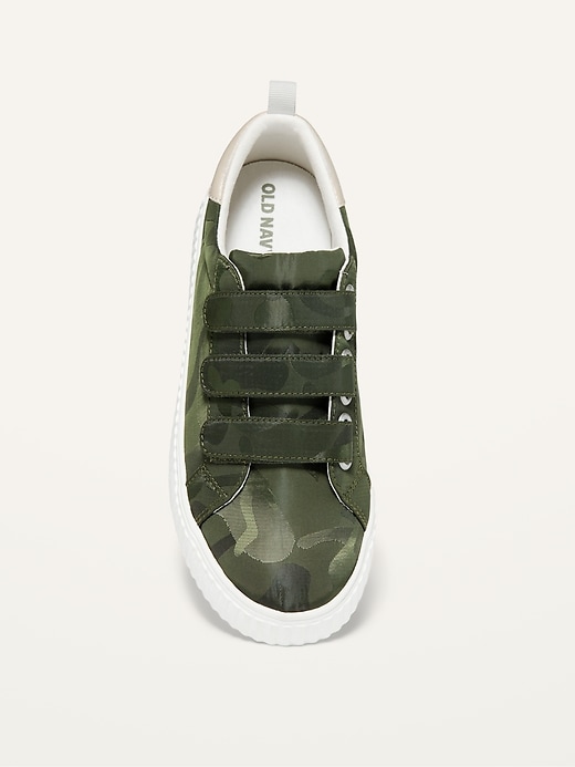 View large product image 2 of 3. Gender-Neutral Secure-Close Camo Sneakers for Kids