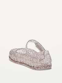 View large product image 3 of 4. Glitter-Jelly Mary-Jane Flats for Toddler Girls