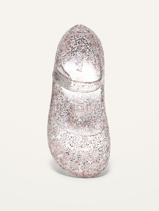 View large product image 2 of 4. Glitter-Jelly Mary-Jane Flats for Toddler Girls