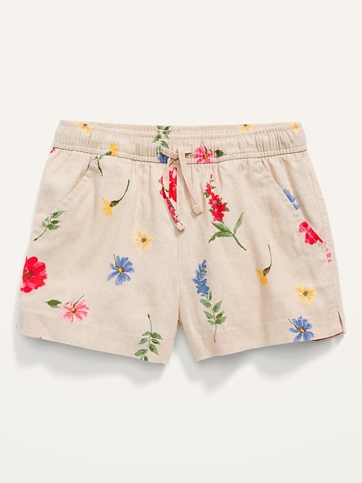View large product image 1 of 1. Printed Linen-Blend Shorts for Girls