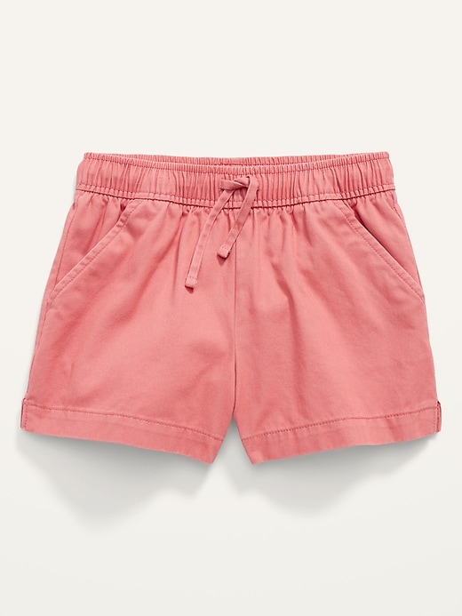 View large product image 1 of 2. Twill Drawstring Shorts for Girls