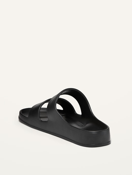 Image number 4 showing, Solid-Color EVA Double-Strap Slide Sandals