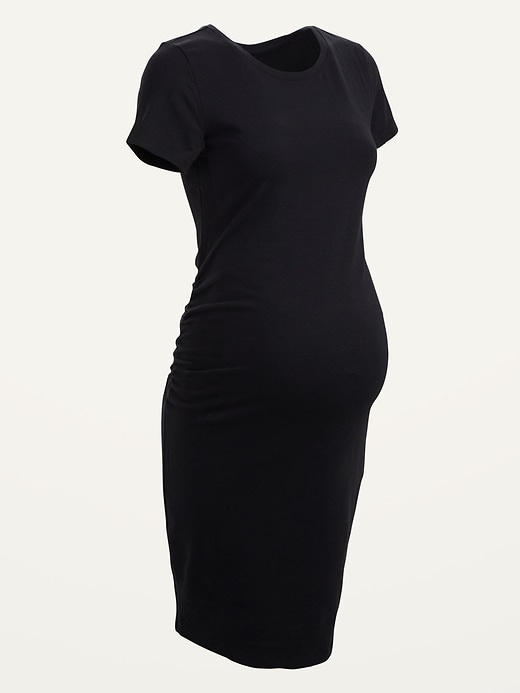 View large product image 1 of 1. Maternity Jersey Short-Sleeve Bodycon Dress