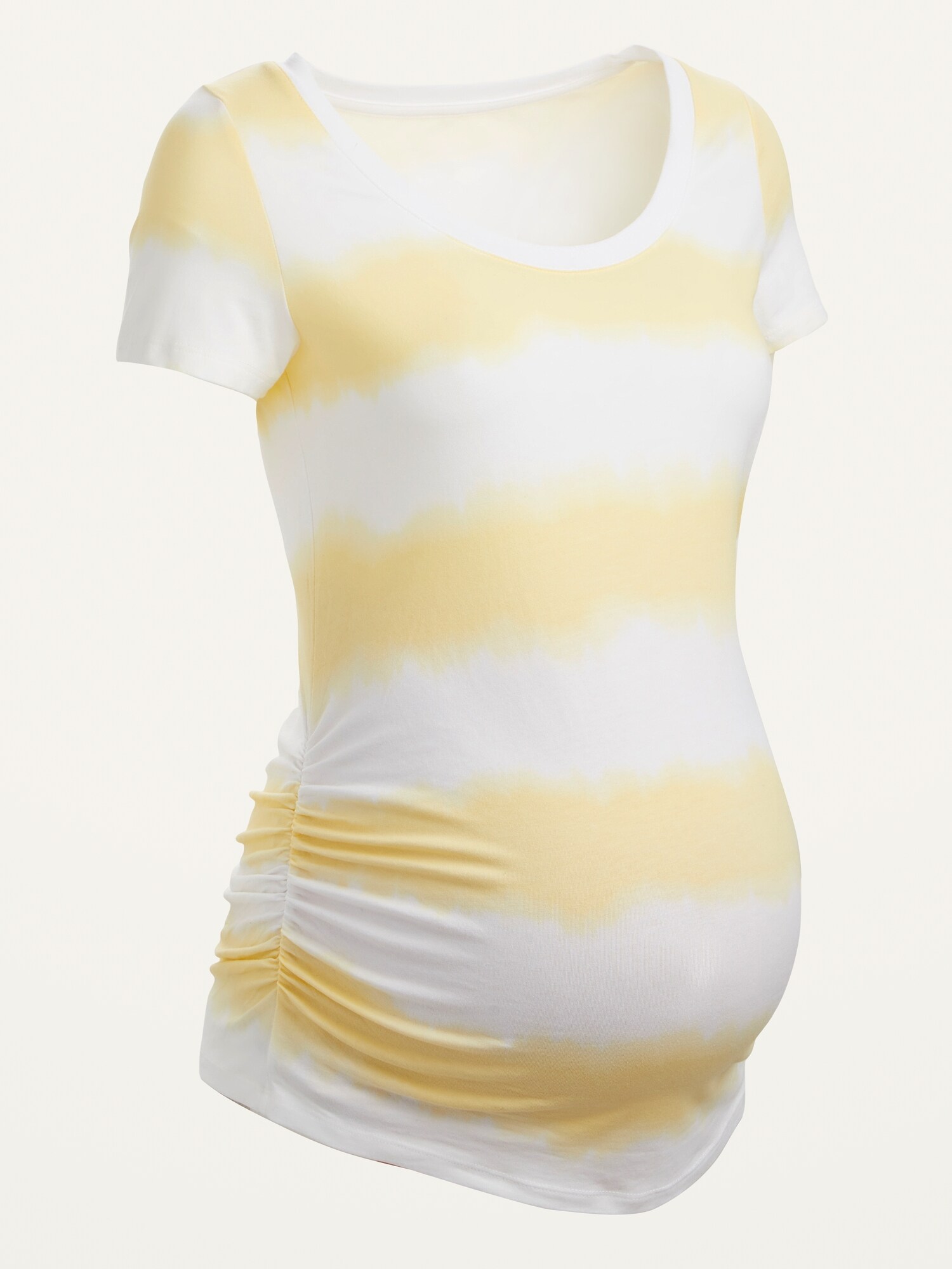 yellow scoop neck top