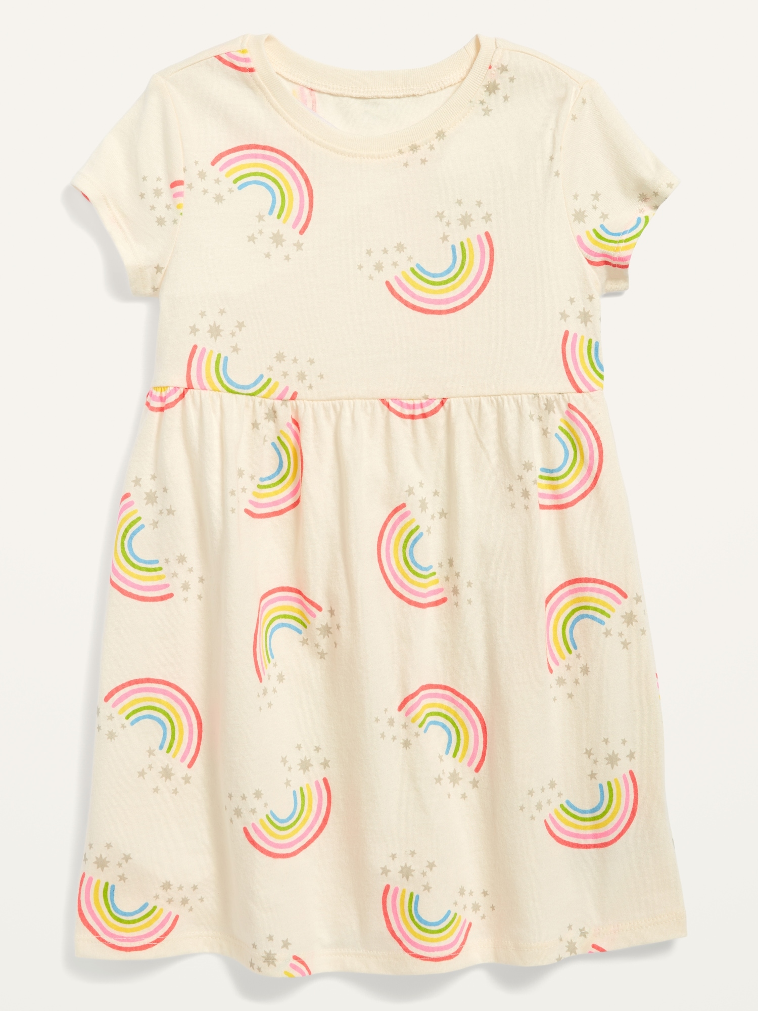 Old Navy - Fit & Flare Printed Jersey Dress and Solid Leggings 2-Pack for  Toddler Girls