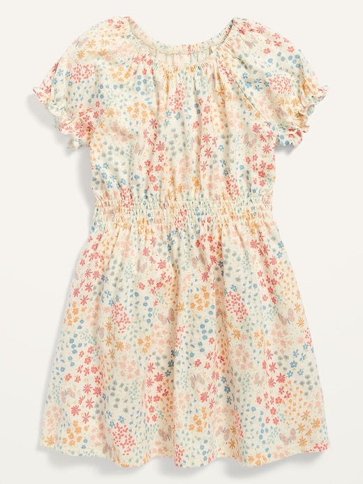 Fit & Flare Short-Sleeve Smocked-Waist Dress for Toddler Girls | Old Navy