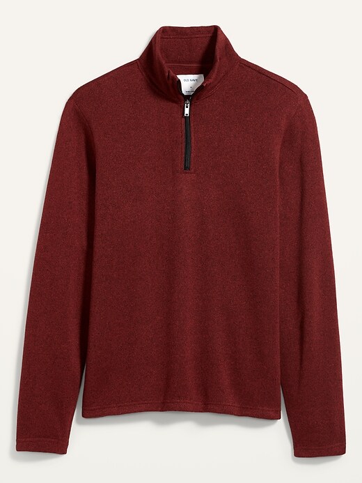Image number 4 showing, Sweater-Fleece Quarter Zip Mock-Neck Sweatshirt