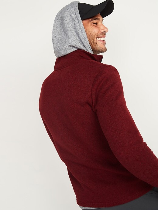 Image number 2 showing, Sweater-Fleece Quarter Zip Mock-Neck Sweatshirt