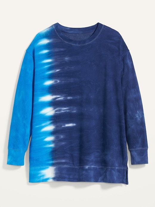 Image number 4 showing, Oversized Specially Dyed Plus-Size Tunic Sweatshirt