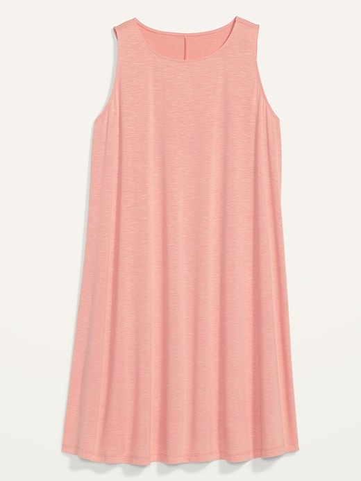 Image number 4 showing, Slub-Knit Plus-Size Sleeveless Swing Dress