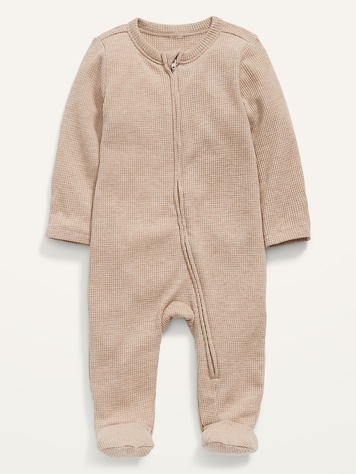 View large product image 1 of 2. Unisex Thermal Footed One-Piece for Baby
